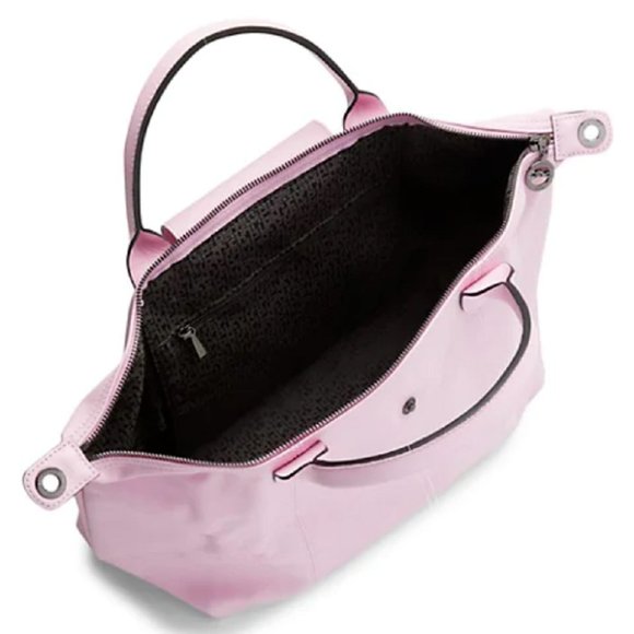 Longchamp Le Pliage Cuir Top Handle Bag in Pink - Picture 10 of 11